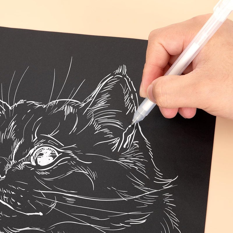 SMOOTHERPRO MOOTHERPRO White Gel Pen White Ink Pen Set (0.6mm, 3) - Image 4